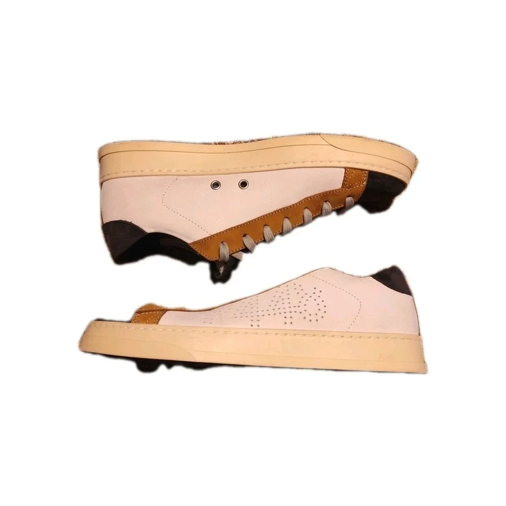 Sneakers P448 Jack Navy/Camel Suede Mens Size-7 Ws-9.5  Low Top Italian Shoes